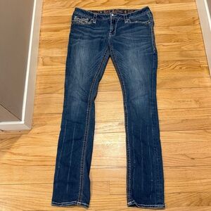 Women's Rock Revival Sukarno Mid-Rise Straight Size 34X34